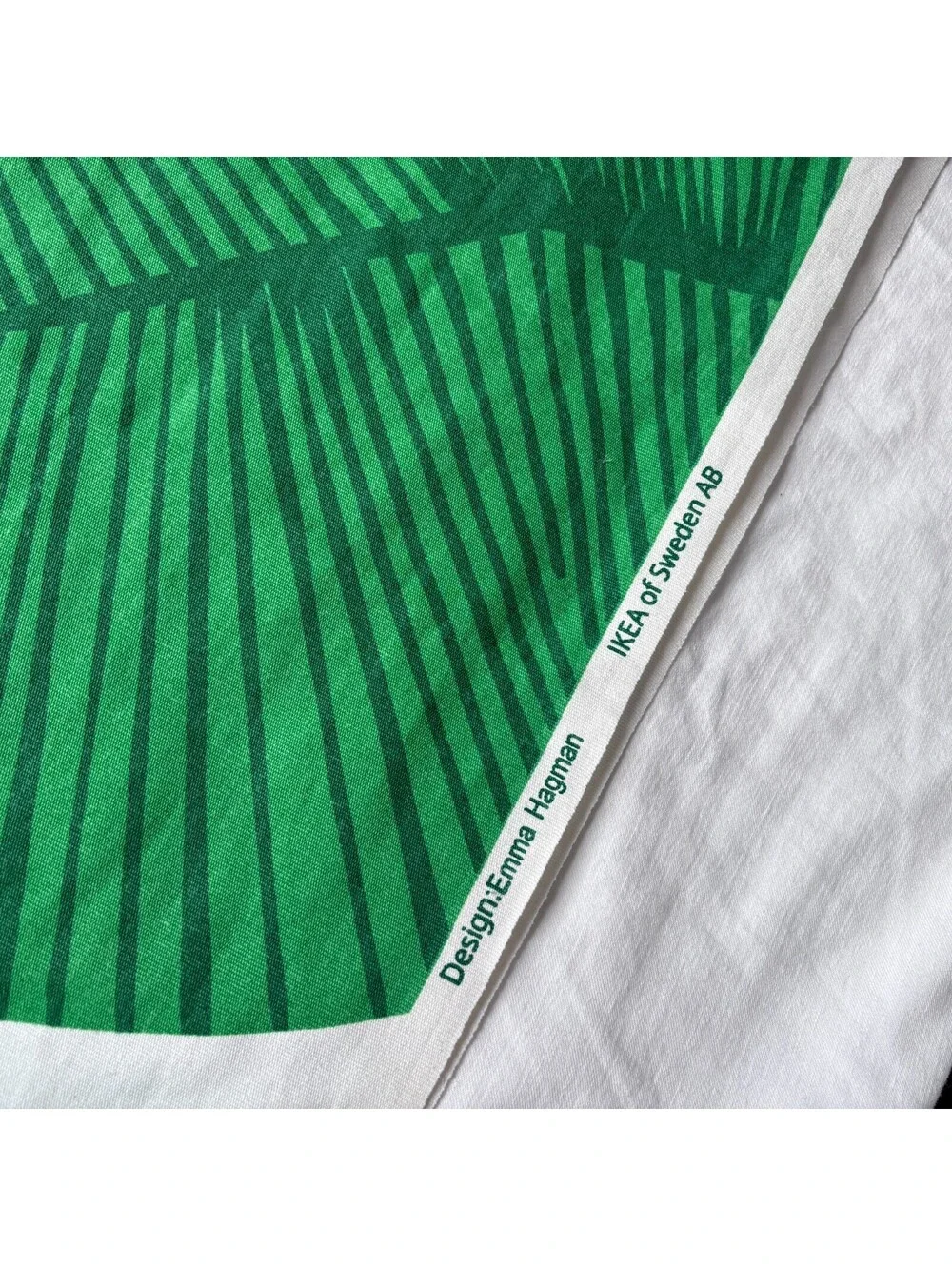 Ikea Fabric Green Tropical Print 59